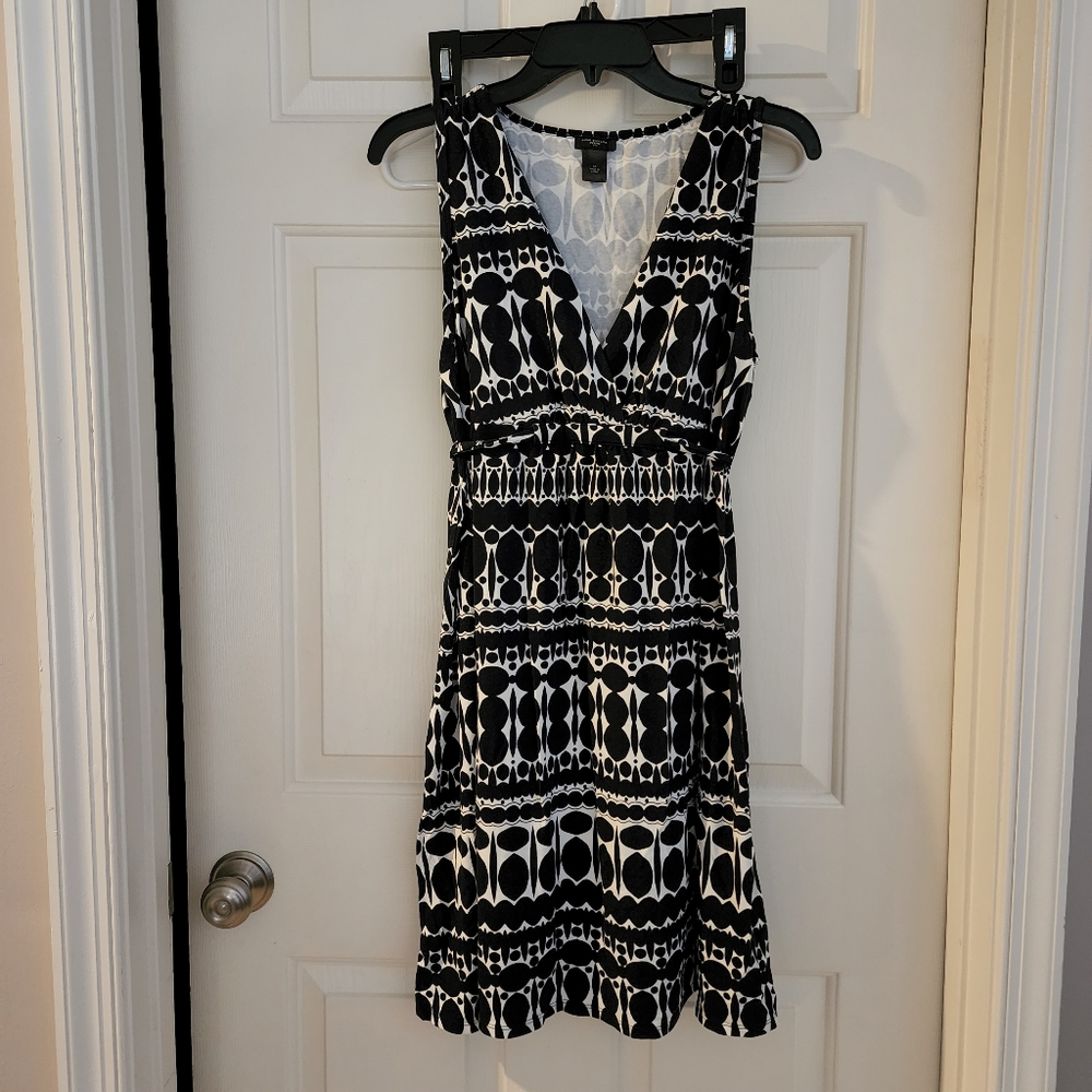 Ann Taylor Sleeveless V-Neck Dress (Size Large Petite)